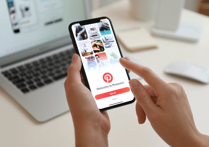Pinterest app op mobiel
