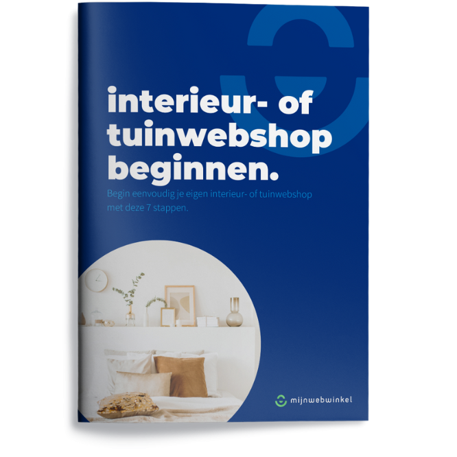 Mock-up gids interieur- of tuinwebshop beginnen